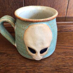 Alien Grey Roswell UFO Pottery Mug