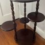 Vintage Mahogany Tiered Plant Stand Image 5