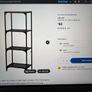 Rustic shelving unit, black metal and a wooden top. Beautiful and functional. Perfect conditions. Image 3