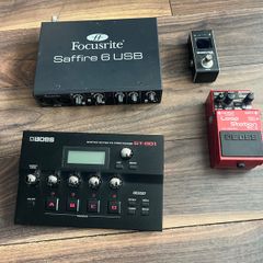 guitar pedals ( boss looper ) and interface