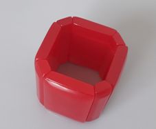 BRACELET - Red - Glossy - Stretchy