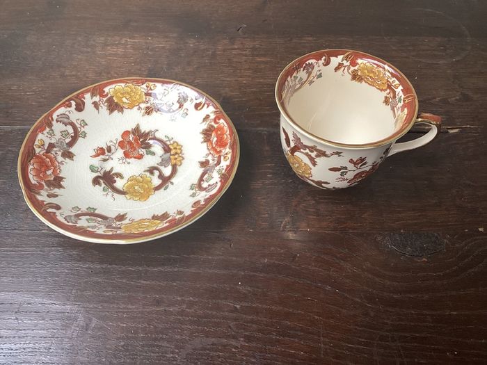Masons Ironstone  Brown Velvet Cups and Saucers