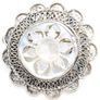 935 Mother Of Pearl Sterling Silver Brooch Pendant Image 2