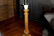 Old turned wood lamp