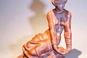 Beautiful Vali Toth signed large terracotta nude statue