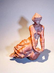 Beautiful Vali Toth signed large terracotta nude statue