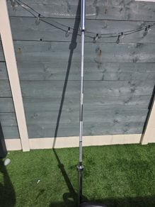 Olympic barbell and 12 kg kettlebell