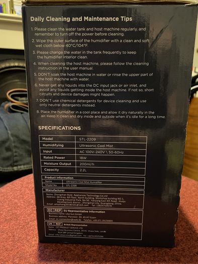 Arbio Ultrasonic Mist Humidifier