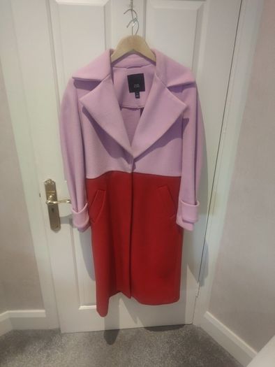 pink and red coat