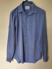calvin klein slim fit size large 15.5 blue pin