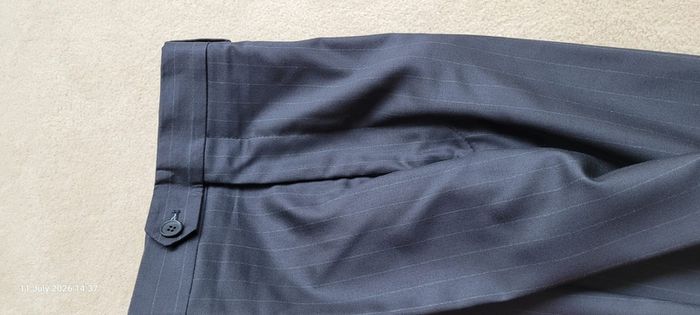 Mens 40" navy pinstripe trousers