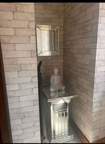 Tall mirrored side table matching mirror