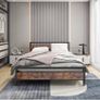 King Size Bed Frame with Wood Headboard,Heavy Duty Metal Platform Image 6