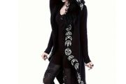 Free Postage! Goth Style Coat / Cardigan with a Hood size 18/20
