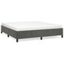 Bed Frame without Mattress Dark Grey Super King Velvet Image 3