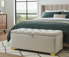 Boucle Ottoman with Storage