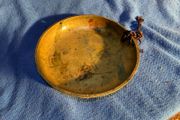 Vintage brass weighting scales pan