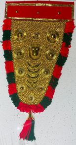 Elephant caparison, 40inch to 20inch, Handmade, Wall Decor, Nettipattam Kerala elephant decoration wall mount