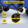 Collapsible Wagon Cart, Foldable Wagon Cart w/ Removable Canopy 600D Oxford Cloth, Collapsible Wagon Oversized Wheels Image 5