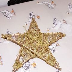 Gold Wooden Christmas Star