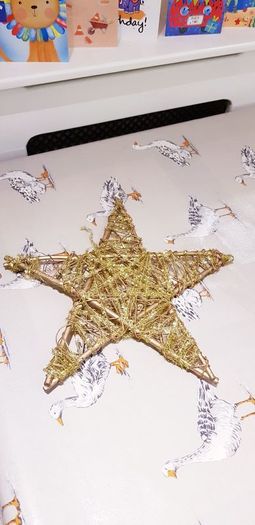 Gold Wooden Christmas Star