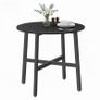 Round Black Dining Table Modern Industrial Kitchen & Dining Room Table 80cm Image 7