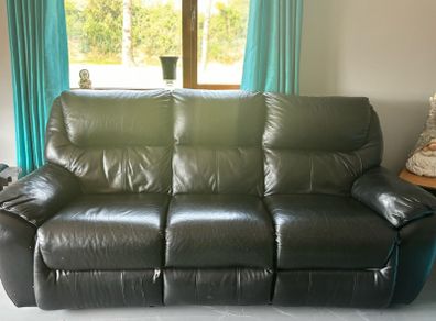 Recliner leather 3 seater