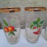 Vintage gold rimmed fruit tumblers Image 8