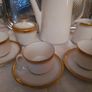 German White & Gold China Coffee Set Image 3