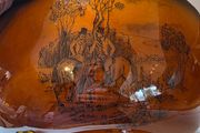 antique Devon hunting scene large bowl