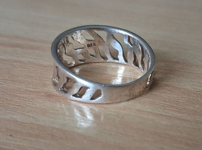 Silver ring size P
