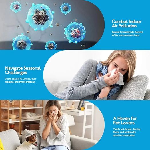 Smart Air Purifiers for Bedroom with H13 HEPA,Air Purifier for Home with USB Power,Quiet HEPA Filter Cleaner for Better Sleep,Air Frenshener,Allergies,Dust,Pet Dander,Odour,Smoke,Office,Desktop