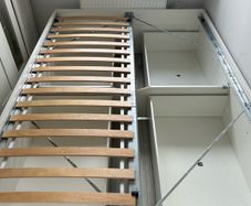 IKEA BRIMNES Double bed frame with storage white