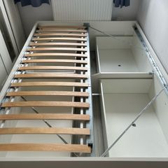 IKEA BRIMNES Double bed frame with storage white
