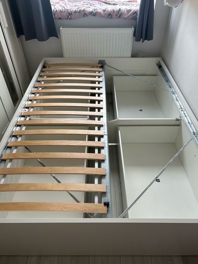 IKEA BRIMNES Double bed frame with storage white