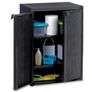 Garden Storage Cabinet Black 65x45x88 cm PP Rattan Image 4