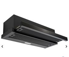 electriQ 90cm Telescopic Canopy Cooker Hood