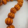Antique African Orange Melon Shape Glass Beads Strand Necklace Image 4