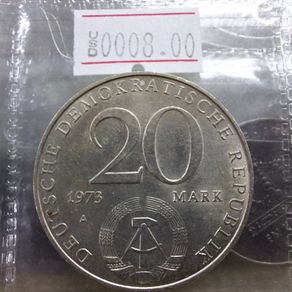 Germany GDR 20 Mark Otto Grotewohl Commemorative Coin - 1973