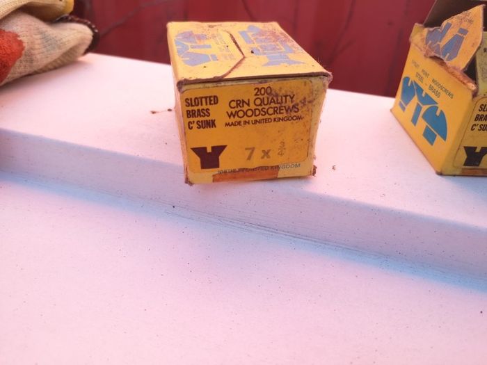 Old brass screw
