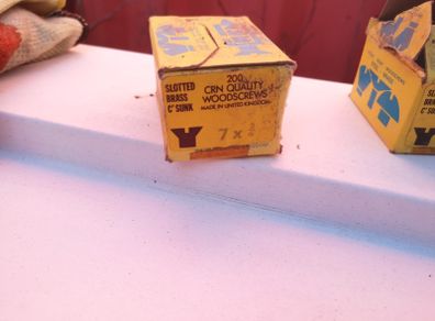 Old brass screw