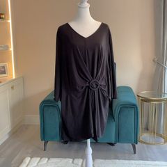 Brand-new Ladies Black Tunic Buckle Top from Evans.  Size UK 22-24 / EU 50-52