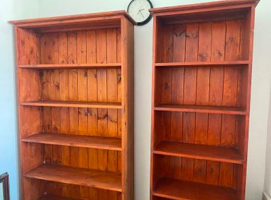 Wooden bookcases