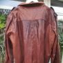 mens large brown leather bomber jacket Image 2