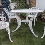 Ornate cast iron garden table and 4chairs Image 3