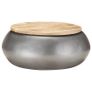 Coffee Table Grey 68x68x30 cm Solid Mango Wood Image 8