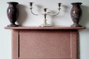 Mid-century pair of hand carved marble vases
