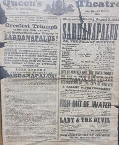 1853 - Royal Queens Theatre Poster