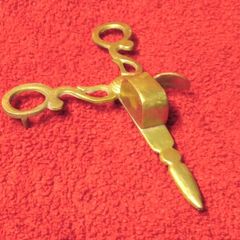 Vintage Brass Candle Wick Scissors / Snuffer
