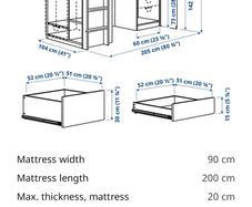 In great condition - Ikea Smastad Loft Bed with Desk